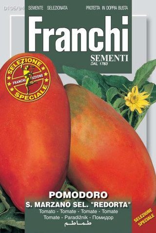 Giant San Marzano Tomato 'Redorta' Seeds Heirloom Sauce Tomato Franchi Seeds
