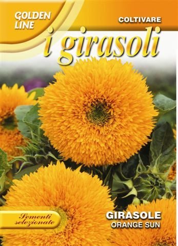 Sunflower 'Orange Sun' Seeds | Double Orange Puffball Flower
