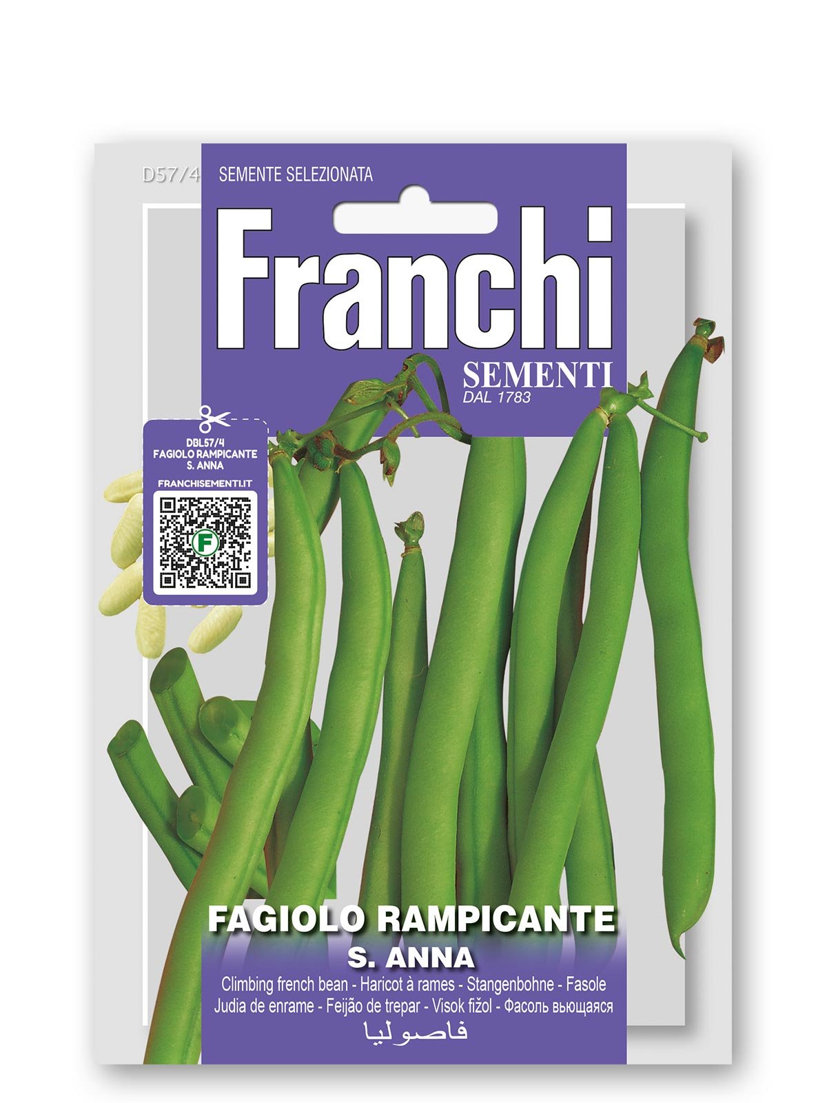 S. Anna Climbing French Bean Seeds | Early Stringless Green Pods