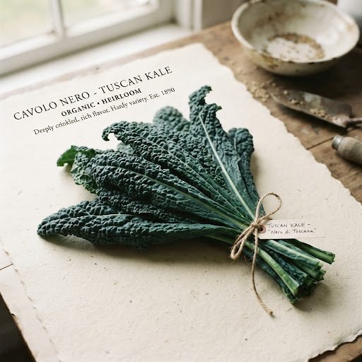 Cavolo nero on vintage paper